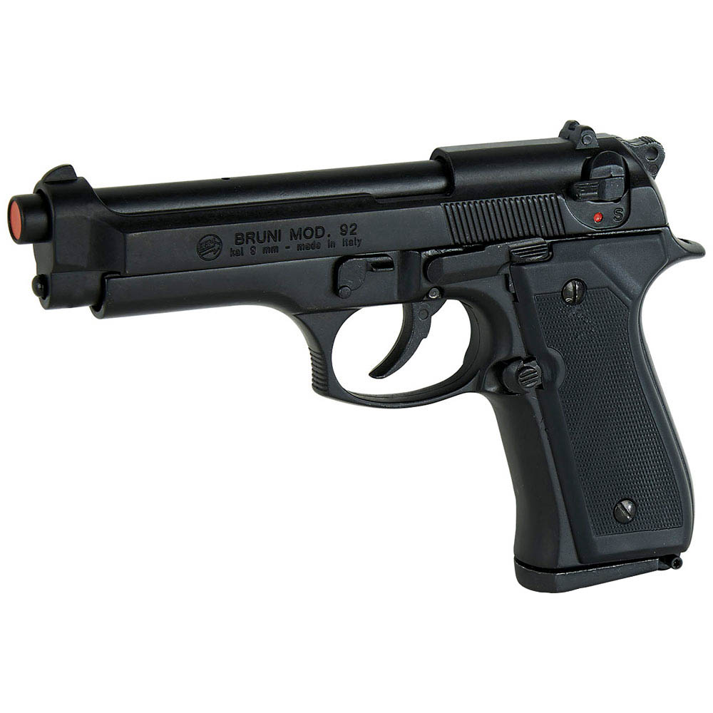 Pistola a Salve Bruni stile Beretta M92 INOX - 8mm SEMI-AUTOMATICA